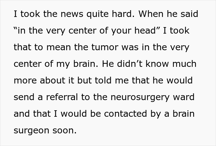 A man reacts to news of a giant brain tumor in his brain's center, seeking a second chance at life.