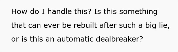 A screenshot from the article about a guy who pretends to be younger, questioning if a relationship can rebuild after such a big lie. A screenshot from the article about a guy who pretends to be younger, questioning if a relationship can rebuild after such a big lie.