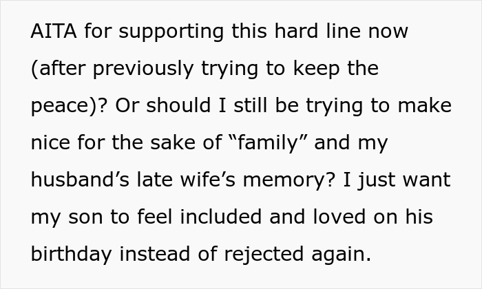 Woman Lets Her Husband Go Hard On His Ex-In-Laws After Her Son Starts Asking Painful Questions