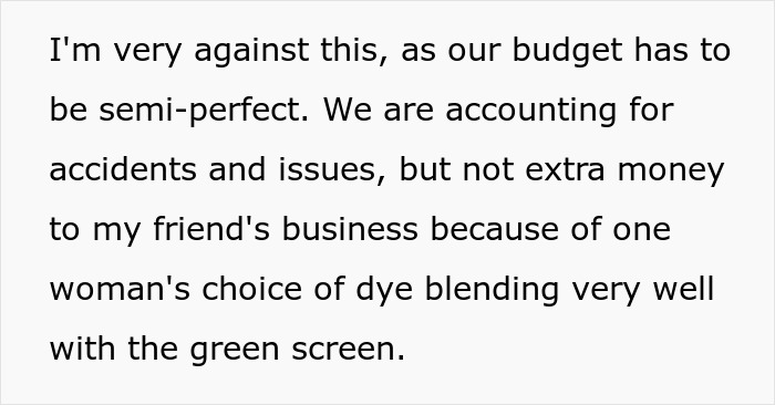 A woman's scary fixation over groom and budget constraints due to hair color.