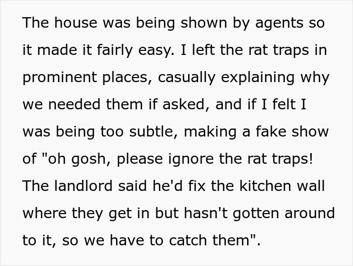 Evil Landlord Ignores Rat-Infested House, Tenant Makes Sure To Ruin Every House Viewing After That Evil Landlord Ignores Rat-Infested House, Tenant Makes Sure To Ruin Every House Viewing After That