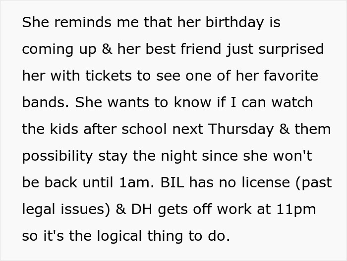 Man's shiny spine: a request for him to watch kids after school and overnight for a birthday. Man's shiny spine: a request for him to watch kids after school and overnight for a birthday.