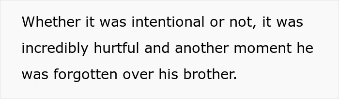 A screenshot emphasizing the hurtful neglect K experienced, adding to the family feud about the childfree wedding. A screenshot emphasizing the hurtful neglect K experienced, adding to the family feud about the childfree wedding.