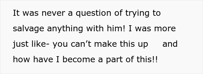 Screenshot of text conveying disbelief and frustration about the BF's crucial detail and trip, not trying to salvage.