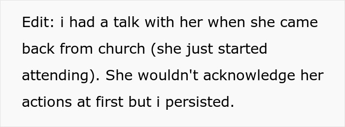 Text describing a conversation where the girlfriend initially didn't acknowledge her actions related to the camera and revenge. Text describing a conversation where the girlfriend initially didn't acknowledge her actions related to the camera and revenge.