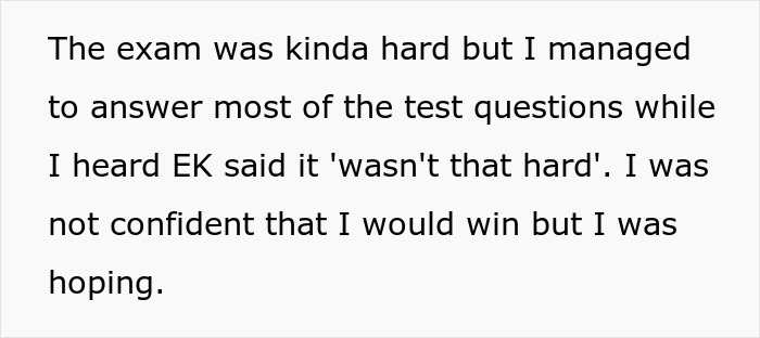 Teenage girl hoping to win despite hard exam, challenging mom's sexist remarks. Teenage girl hoping to win despite hard exam, challenging mom's sexist remarks.