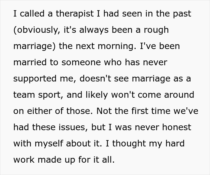A man dealing with cancer finds his postpartum wife expects him to slog at home, leading him to therapy for marriage issues.