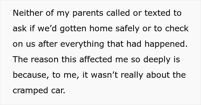 Text about family drama and a sister's unexpected reaction. Woman turns car around mid-trip due to family drama. Text about family drama and a sister's unexpected reaction. Woman turns car around mid-trip due to family drama.