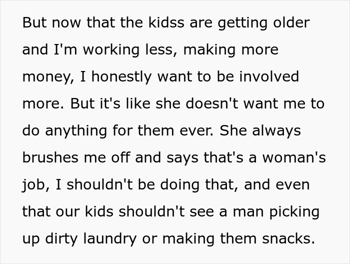 Christian Guy Agrees To Strict Gender Roles In The Family, Upset Wife Actually Enforces Them