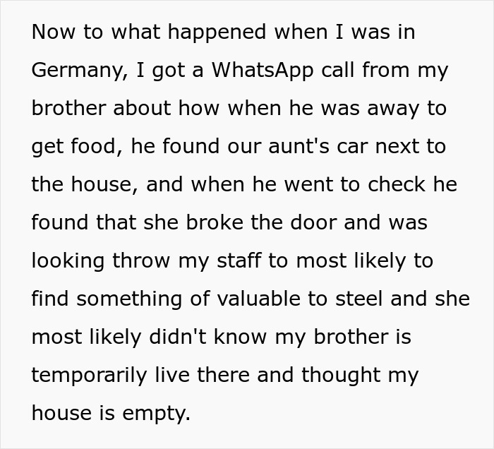 Man thinks the matter with aunt asking him money is done, but he's wrong, she broke into his home. Man thinks the matter with aunt asking him money is done, but he's wrong, she broke into his home.