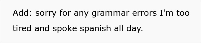 A note from the author apologizing for grammar errors while discussing the nanny on family vacation.