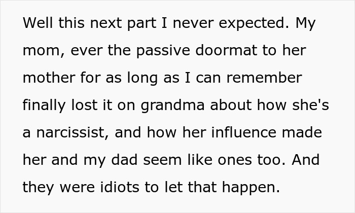 Mother confronts grandma about her narcissistic influence regarding the entitled man's wedding proposal.