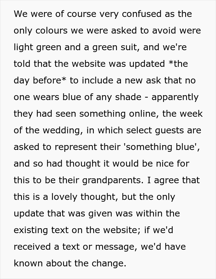 Bride Updates Website A Day Before The Wedding, Gets Upset People Ignored The New Rule Bride Updates Website A Day Before The Wedding, Gets Upset People Ignored The New Rule