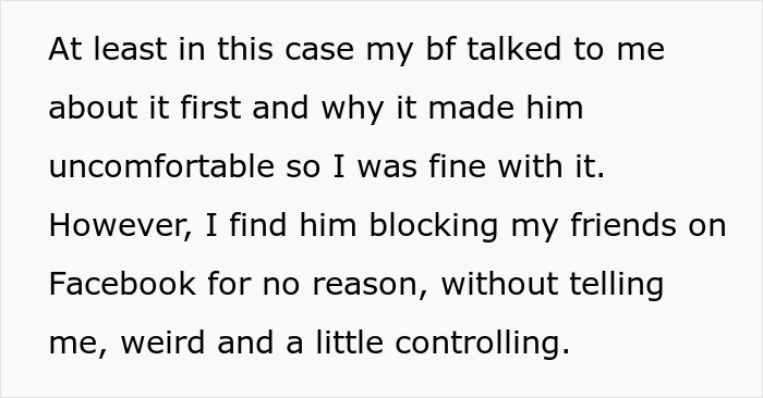 Controlling BF Throws A Fit When GF Wants To End Things After He Secretly Blocked Her Guy Friends Controlling BF Throws A Fit When GF Wants To End Things After He Secretly Blocked Her Guy Friends