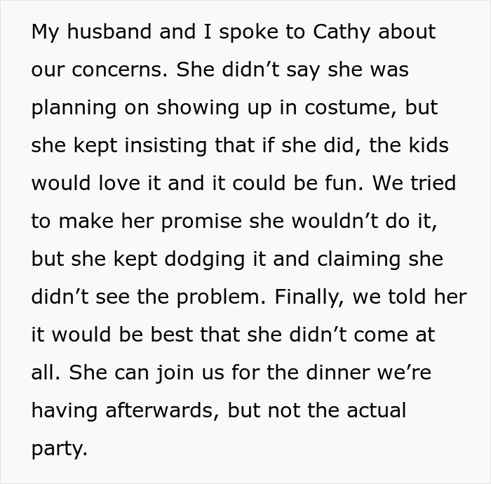 Stepmom tries to hijack kids birthday party by dressing up as a K-Pop character, gets banned from future parties. Stepmom tries to hijack kids birthday party by dressing up as a K-Pop character, gets banned from future parties.
