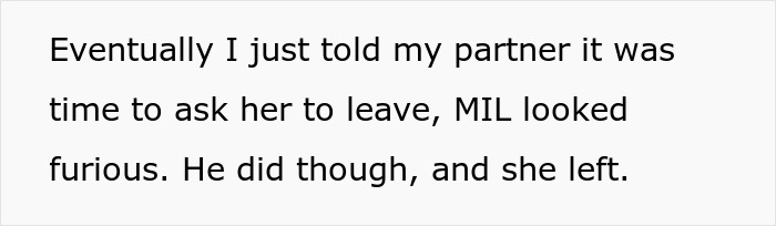 Text snippet: new mom feels betrayed, MIL forces her way into delivery room, husband doesnt stop her. Text snippet: new mom feels betrayed, MIL forces her way into delivery room, husband doesnt stop her.