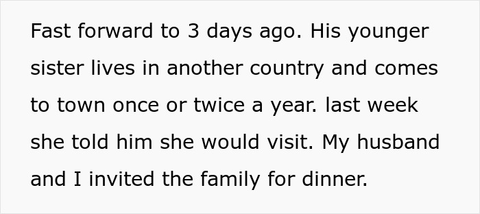 A screenshot describing the sister-in-law's visit, leading to the accidental serving of peanuts and the husband's reaction. A screenshot describing the sister-in-law's visit, leading to the accidental serving of peanuts and the husband's reaction.