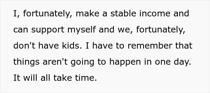 A woman reflecting on financial stability after seeing her husband and sister naked.