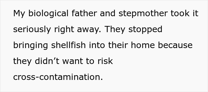 Family Doesn't Care About Person's Health, Says They're Overreacting: "Within Minutes My Throat Started Closing" Family Doesn't Care About Person's Health, Says They're Overreacting: "Within Minutes My Throat Started Closing"