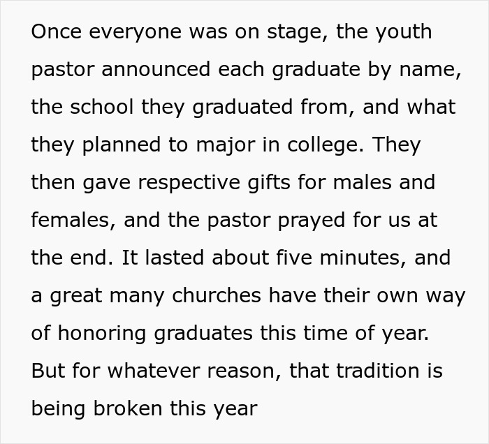 Church Enforces Homeschooling Ideology, 18YO Upset That They Cancel Their Own Graduation Tradition Church Enforces Homeschooling Ideology, 18YO Upset That They Cancel Their Own Graduation Tradition