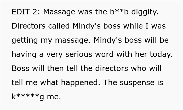 The Internet gives advice that solves everything, directors called Mindy's boss about the woman who trusts her older friend.