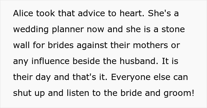 A wedding planner ensuring the bride's day is prioritized, safeguarding against MIL sabotage and outside influences. A wedding planner ensuring the bride's day is prioritized, safeguarding against MIL sabotage and outside influences.