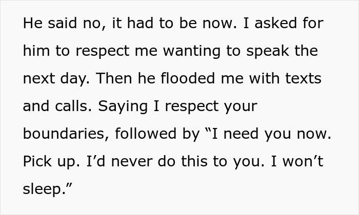 A woman feeling like the third wheel in her own marriage deals with her husband's urgent demands to talk. A woman feeling like the third wheel in her own marriage deals with her husband's urgent demands to talk.