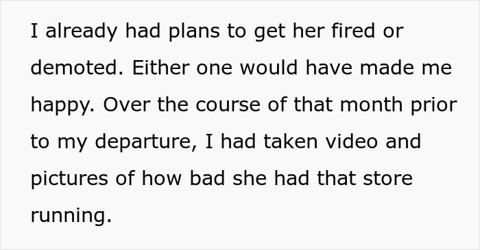 Text snippet: Student worker collects evidence to get lazy manager fired after being fired for a sick day.