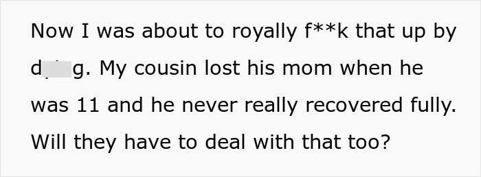 Thoughts about the impact of a brain tumor on family, remembering a cousin who lost his mom young.