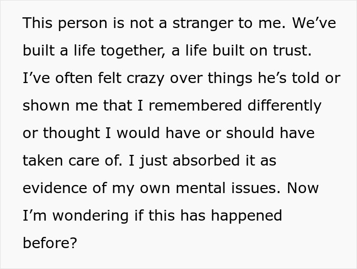 Text describing a relationship built on trust, questioning past events after the business sign incident. Text describing a relationship built on trust, questioning past events after the business sign incident.
