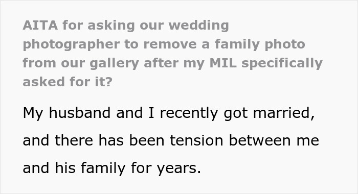 Toxic MIL Excludes Bride From Wedding Portrait, Petty Bride Erases It From The Gallery