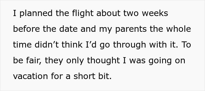 Screenshot of text about toxic parents trying to stop their 18YO daughter from leaving the country, and airport security. Screenshot of text about toxic parents trying to stop their 18YO daughter from leaving the country, and airport security.
