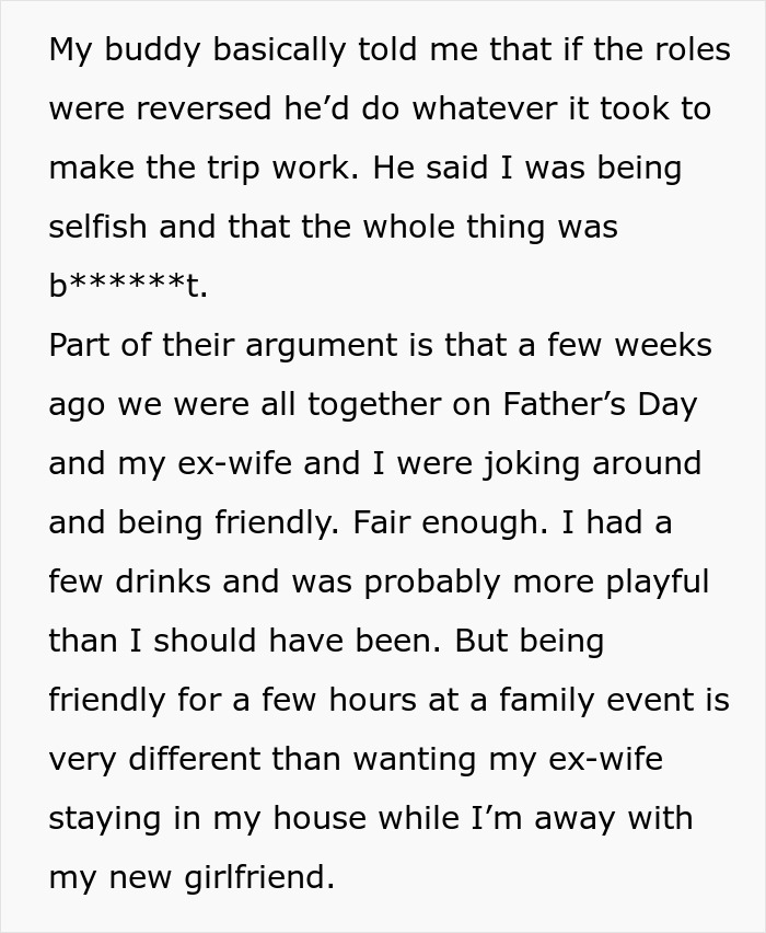 The ex-wife staying in his home discussion on Father's Day, friends can't believe it. The ex-wife staying in his home discussion on Father's Day, friends can't believe it.