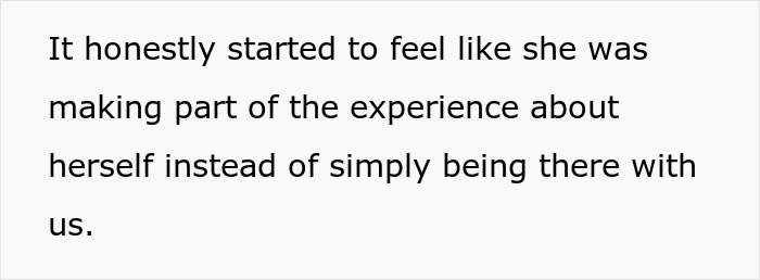 A screenshot showing text about Mom making the DILs delivery experience about herself, not just being present, during DILs delivery.