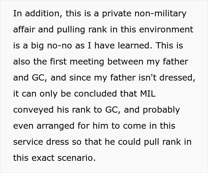 MIL Tries To Pull Rank On Bride's Dad Using Her Lieutenant Son, Gets Shut Down By His Captain Son