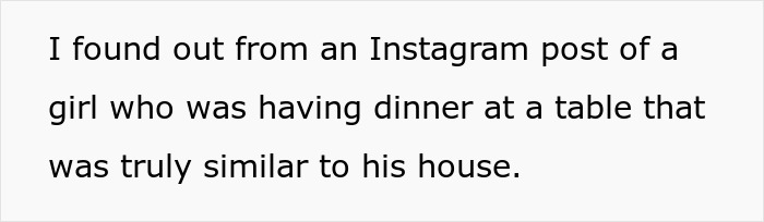 Screenshot of text about the girlfriend finding out her boyfriend dated another woman through an Instagram post. Screenshot of text about the girlfriend finding out her boyfriend dated another woman through an Instagram post.