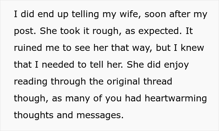 Husband plans to spring huge and sad news to wife after a trip of a lifetime. The man shares how his wife reacted to the sad news. Husband plans to spring huge and sad news to wife after a trip of a lifetime. The man shares how his wife reacted to the sad news.