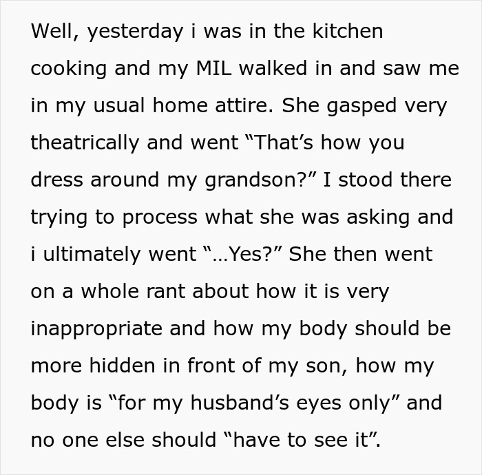 MIL Can&rsquo;t Believe What Her Son&rsquo;s Wife Is Wearing At Home, Especially Around Their 3YO Son
