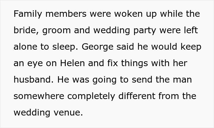 Text about family members saving the day while the wedding party sleeps, dealing with the MIL's sabotage. Text about family members saving the day while the wedding party sleeps, dealing with the MIL's sabotage.