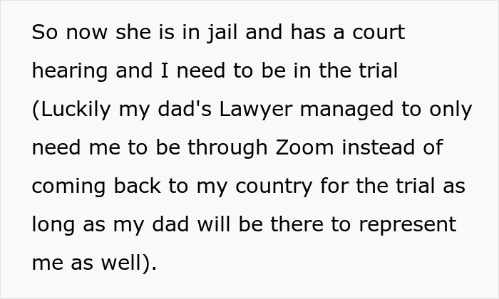 A man discusses his aunt's legal troubles, including jail, court hearing, and trial for asking him money. A man discusses his aunt's legal troubles, including jail, court hearing, and trial for asking him money.