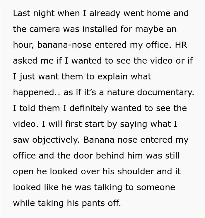 A coworker watches a video of a guy rejected by a coworker doing disgusting things in her office. A coworker watches a video of a guy rejected by a coworker doing disgusting things in her office.