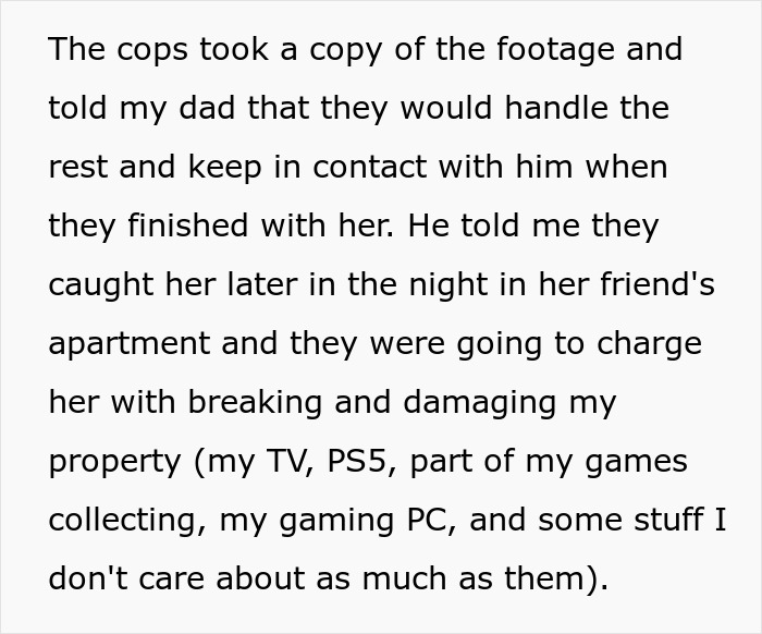Man thinks the matter with aunt asking him money is done, but she's charged for property damage. Man thinks the matter with aunt asking him money is done, but she's charged for property damage.