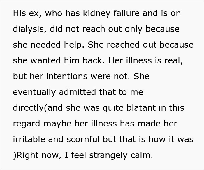 Husband Drops Everything To Help His Sick Ex Wife, Doesn't Care What His Current Wife Thinks Husband Drops Everything To Help His Sick Ex Wife, Doesn't Care What His Current Wife Thinks