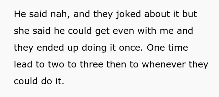 Text detailing how the husband and sister's affair began after a joke, leading to them being completely naked.
