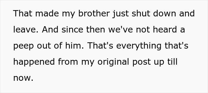Entitled man shuts down and leaves after losing more than he bargained for at brother's wedding.