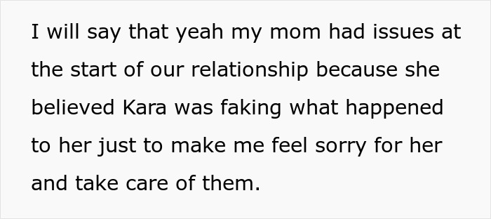 Man discusses his mom's initial issues and disbelief about his wife's past trauma.