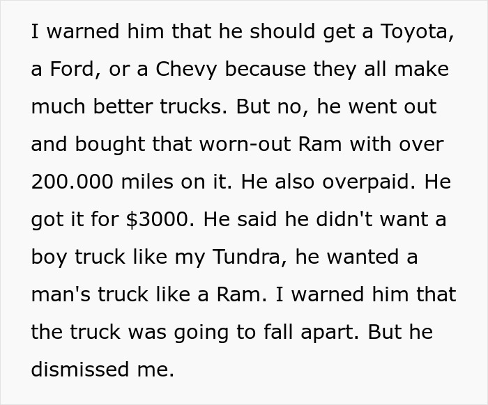 Failed Truck Purchase Turns Into Brothers' Rivalry, Proving Older Bro’s Desire To Needlessly Compete Failed Truck Purchase Turns Into Brothers' Rivalry, Proving Older Bro’s Desire To Needlessly Compete