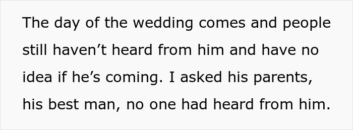 On the wedding day, a groom is still missing, causing concern among guests. On the wedding day, a groom is still missing, causing concern among guests.