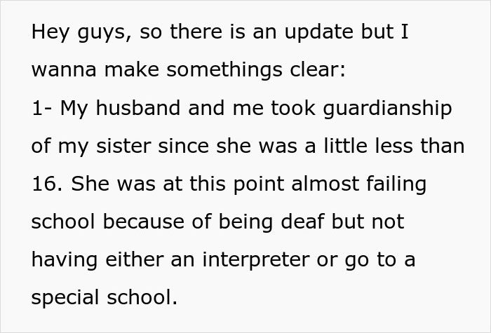 A screenshot of an update regarding a woman taking a nanny on a family vacation, ruining everything.