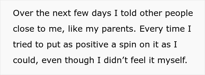 Sharing news of a brain tumor with parents and other close people, trying to maintain a positive outlook.